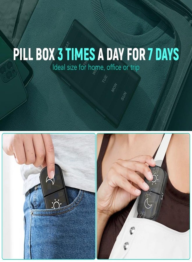 ZIBUYU® Medicine Organizer Box, Medicine Box for Home Weekly 3-Compartment Tablets Travel Case Opaque Medicine Pouch for Travel for Pills, Tablets, Supplyments, With Storage Case - Image 5